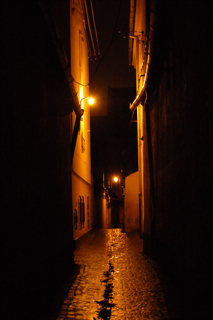 Sibiu alley at night